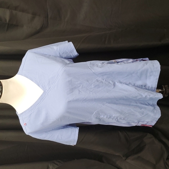 Koi Lite Dobby Slim Fit Scrub Top SZ LG - Picture 1 of 4
